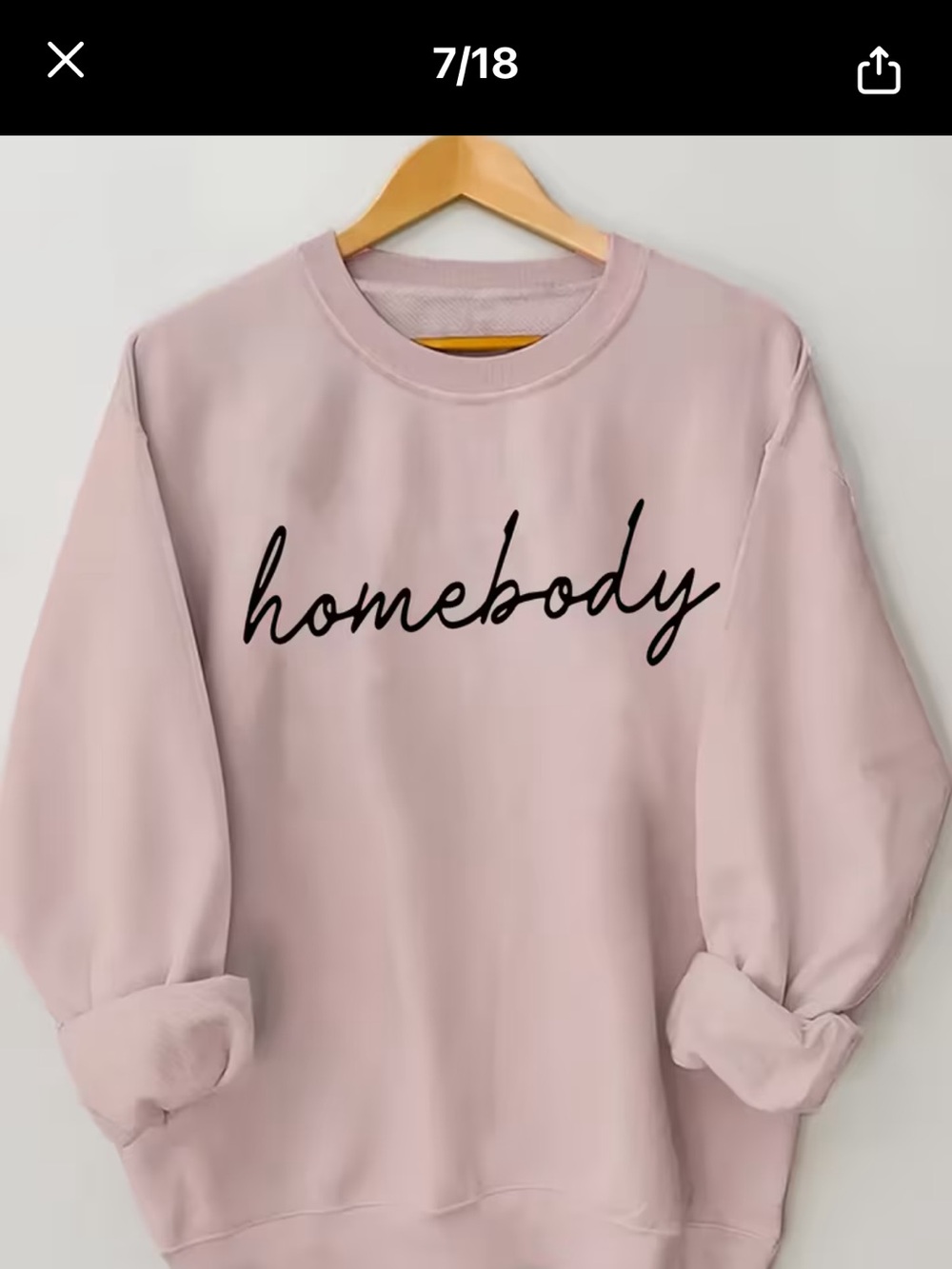 Homebody Script Sweatshirt - Soft Pink